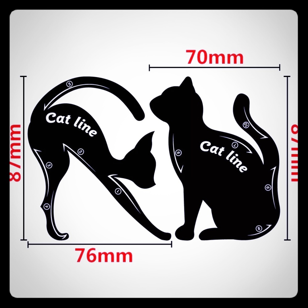 Cat eyeliner stencil